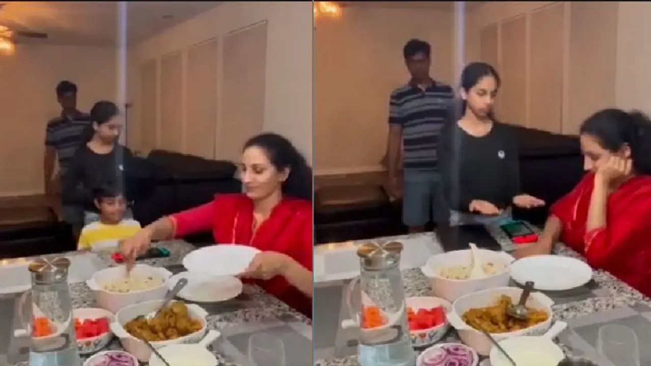 ಅನ್ನ ಮುಂದಿಟ್ಟುಕೊಂಡು ಮೊಬೈಲ್ ಒತ್ತುತ್ತಿದ್ದ ಅಪ್ಪ ಮಕ್ಕಳು: ಅಮ್ಮ ಹೆಂಗೆ ಬುದ್ಧಿಕಲಿಸಿದ್ಲು ನೋಡಿ ಅನ್ನ ಮುಂದಿಟ್ಟುಕೊಂಡು ಮೊಬೈಲ್ ಒತ್ತುತ್ತಿದ್ದ ಅಪ್ಪ ಮಕ್ಕಳು: ಅಮ್ಮ ಹೆಂಗೆ ಬುದ್ಧಿಕಲಿಸಿದ್ಲು ನೋಡಿ