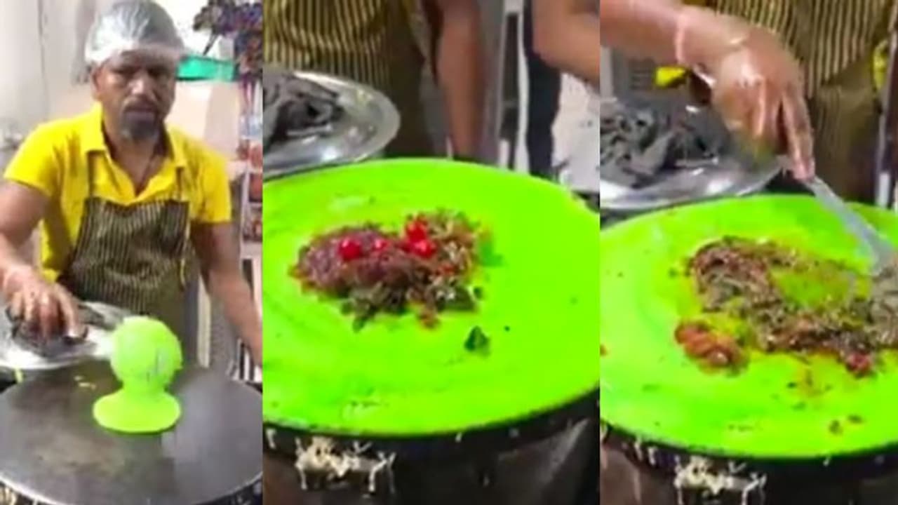 വെറ്റിലയും പാനും ചേര്‍ത്ത പച്ച ദോശ; ഭൂമി വിടേണ്ട സമയമായെന്ന് വിമര്‍ശനം