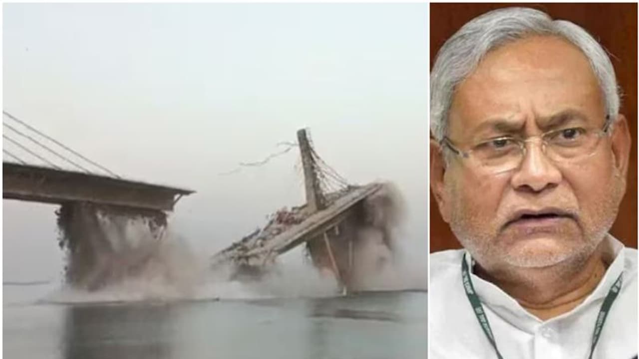 ചീട്ടുകൊട്ടാരം പോലെ തകർന്നുവീണത് 1717 കോടിയുടെ പാലം, തകരുന്നത് രണ്ടാം തവണ, ഇത് ബിഹാറിലെ പ‍ഞ്ചവടിപ്പാലമോ