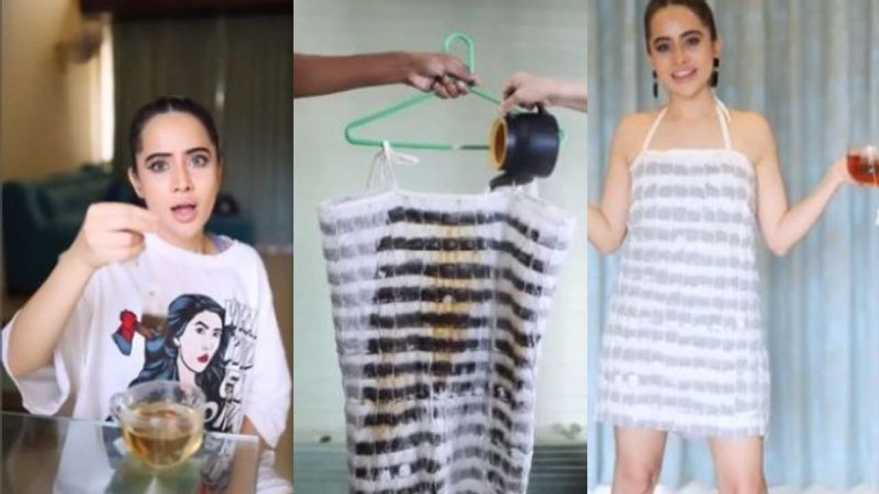 ടീ ബാഗുകൾ കൊണ്ട് തയ്യാറാക്കിയ ഡ്രസ്സില്‍ തിളങ്ങി ഉർഫി ജാവേദ്; വൈറലായി വീഡിയോ