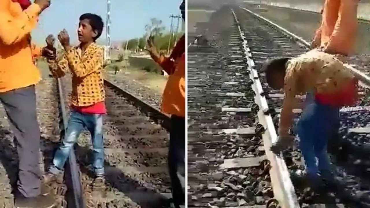 Viral Video: Days after Odisha train crash, underage boy caught placing stones on railway track in Karnataka Viral Video: Days after Odisha train crash, underage boy caught placing stones on railway track in Karnataka