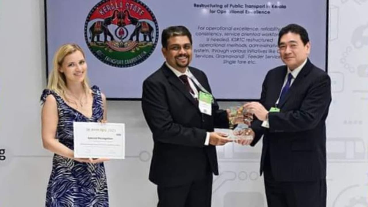 കേരളത്തിന് അഭിമാന നിമിഷം; ഗതാഗത ഉച്ചകോടിയിൽ കെഎസ്ആർടിസിക്ക് അന്താരാഷ്ട്ര പുരസ്കാരം 