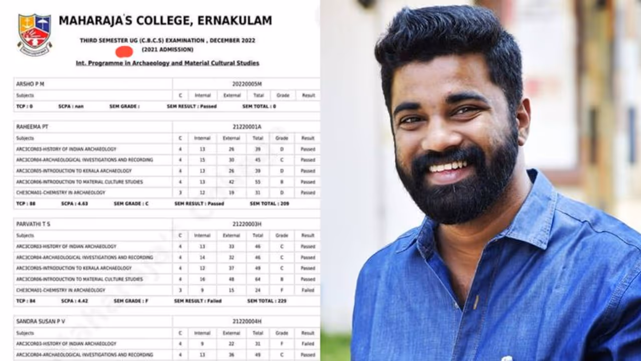 മാര്‍ക്ക് ലിസ്റ്റ് വിവാദം: മഹാരാജാസ് ആര്‍ക്കിയോളജി വിഭാഗം കോ ഓര്‍ഡിനേറ്റര്‍ക്കെതിരെ നടപടി