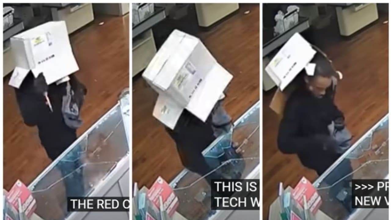 കാർഡ്ബോർഡ് പെട്ടികൊണ്ട് മുഖം മറച്ച് കവർച്ചക്കെത്തി; പക്ഷേ, ഒരൊറ്റ നിമിഷം കള്ളന് സംഭവിച്ച അബദ്ധം ! കാർഡ്ബോർഡ് പെട്ടികൊണ്ട് മുഖം മറച്ച് കവർച്ചക്കെത്തി; പക്ഷേ, ഒരൊറ്റ നിമിഷം കള്ളന് സംഭവിച്ച അബദ്ധം !