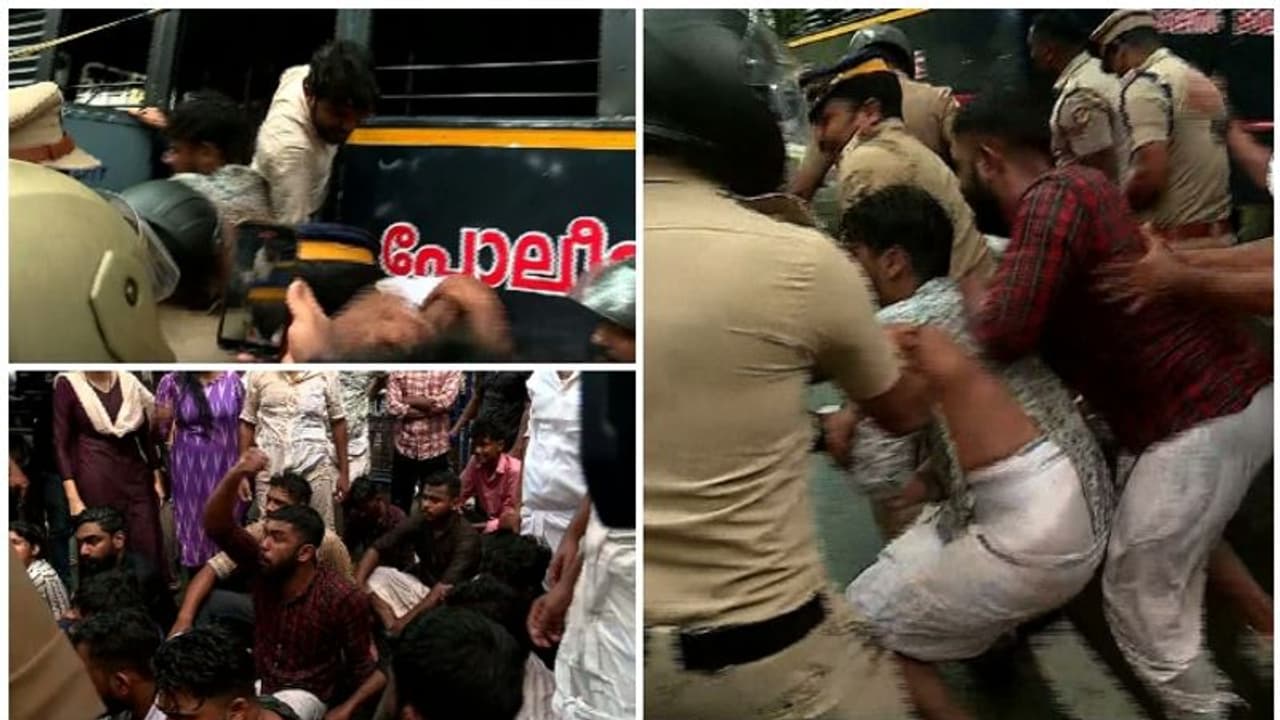 കെഎസ്‌യു മാർച്ചിൽ സംഘർഷം; പ്രവർത്തകർക്ക് നേരെ ജലപീരങ്കി പ്രയോഗിച്ച് പൊലീസ്, അറസ്റ്റ് ചെയ്ത് നീക്കി