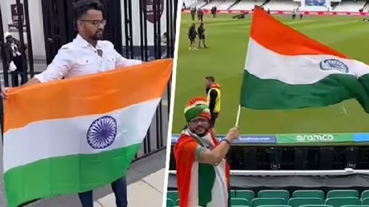 WTC Final: ಆಂಗ್ಲರ ನಾಡಿನಲ್ಲಿ ರಾರಾಜಿಸಿದ ಭಾರತದ ತ್ರಿವರ್ಣ ಧ್ವಜ..! WTC Final: ಆಂಗ್ಲರ ನಾಡಿನಲ್ಲಿ ರಾರಾಜಿಸಿದ ಭಾರತದ ತ್ರಿವರ್ಣ ಧ್ವಜ..!