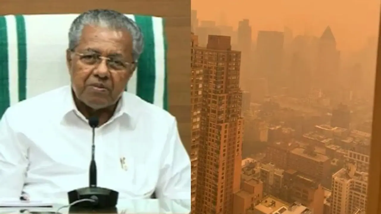 Amid Kerala CM's visit to US, New York City engulfed with wildfire smoke from Canada