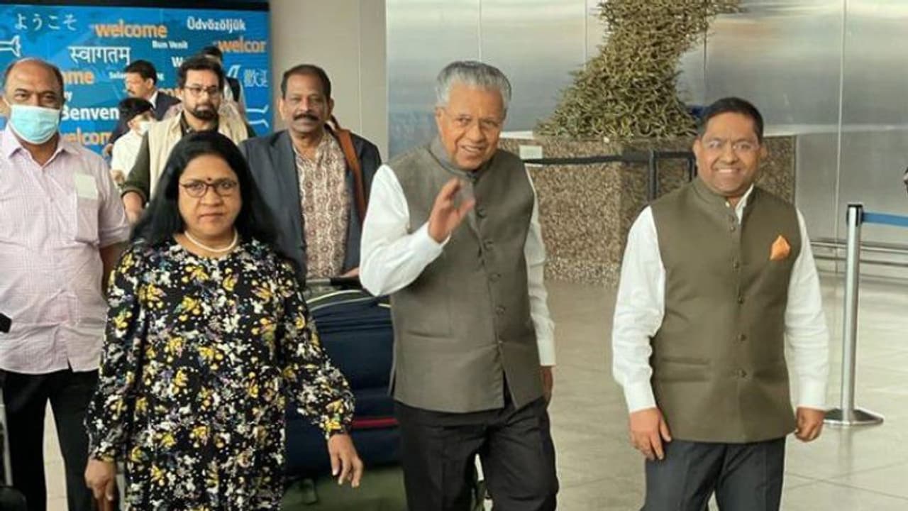 Loka Kerala Sabha: Kerala CM Pinarayi Vijayan, team arrive in New York 
