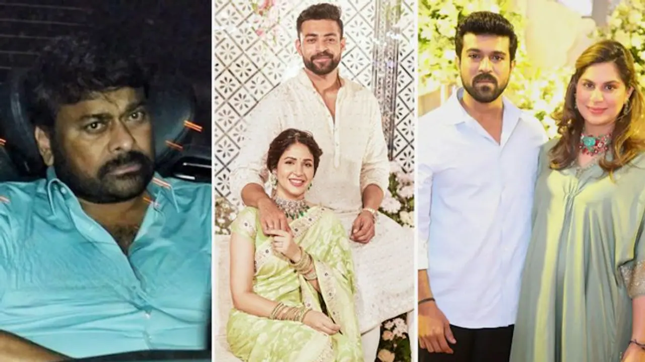Varun Tej Lavanya Tripathi engagement: Ram Charan, Upasana, Chiranjeevi make starry appearance; SEE PICS