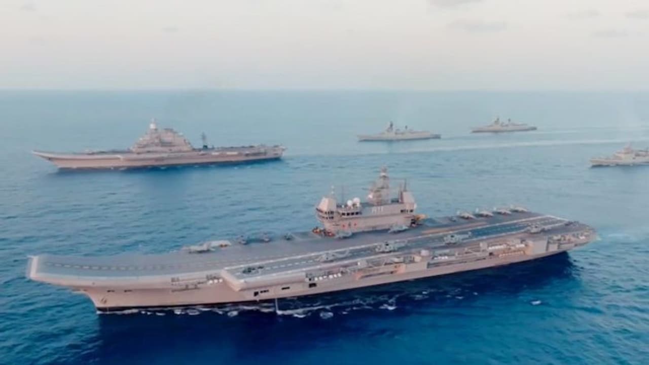 Indian Navy's power projection in Arabian Sea with 2 aircraft carriers, 35 fighters (WATCH)