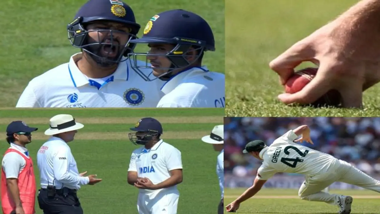 தரையோடு அள்ளி ஏமாத்திய க்ரீன்: சுப்மன் கில்லிற்காக நடுவரிடம் வாக்குவாதம் செய்த ரோகித் சர்மா! தரையோடு அள்ளி ஏமாத்திய க்ரீன்: சுப்மன் கில்லிற்காக நடுவரிடம் வாக்குவாதம் செய்த ரோகித் சர்மா!