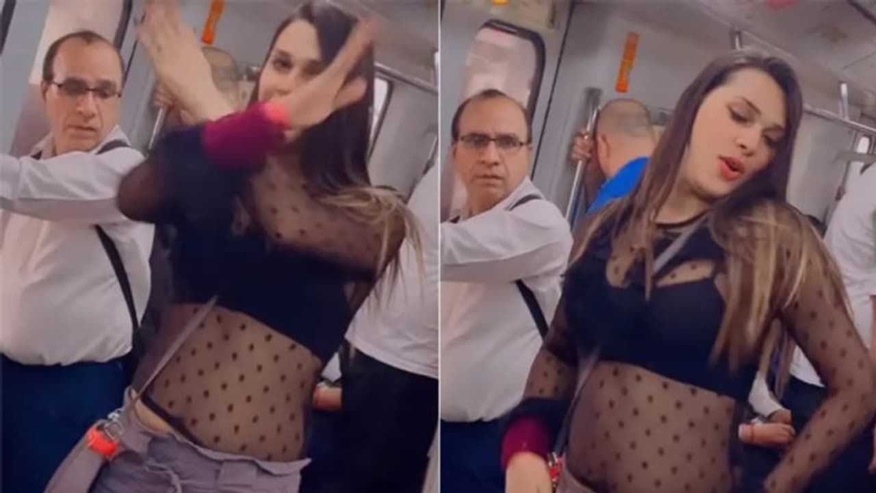 മെട്രോയ്ക്കകത്ത് റീല്‍സിനായി ഡാൻസ്; 'അങ്കിളിന്‍റെ നോട്ടമാണ് കലക്കൻ' എന്ന് കമന്‍റുകള്‍