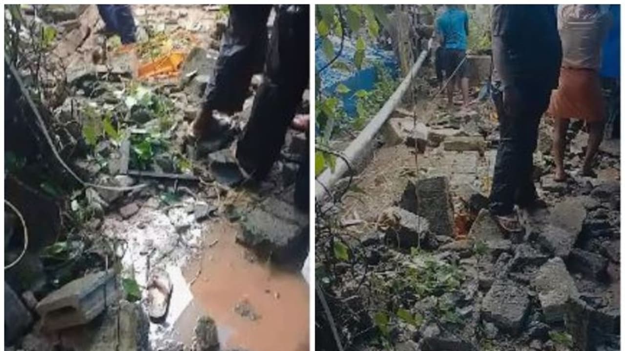 മരണാനന്തര ചടങ്ങിനിടെ വീട്ടിലേക്ക് മതില്‍ ഇടിഞ്ഞുവീണു; 9 പേര്‍ക്ക് പരിക്ക്