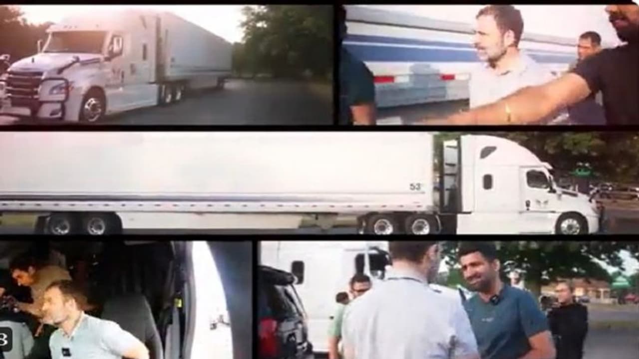 ಅಮೆರಿಕದಲ್ಲೂ ರಾಹುಲ್‌ ಟ್ರಕ್‌ ರೈಡ್‌: ಭಾರತೀಯ ಮೂಲದ ಚಾಲಕನ ಲಾರಿಯಲ್ಲಿ ಸಿಧು ಮೂಸೇವಾಲಾ ಹಾಡು ಕೇಳಿ ಎಂಜಾಯ್‌!