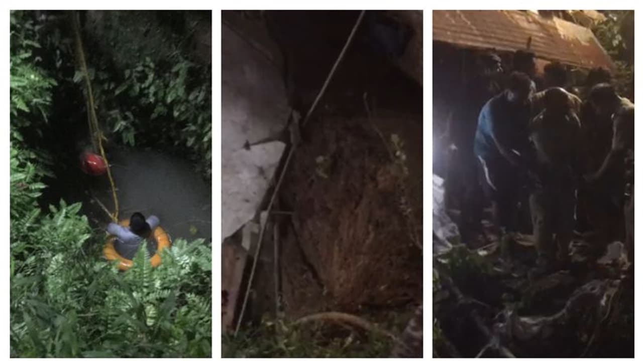 തൃശൂരിൽ കിണർ ഇടിഞ്ഞു വീണു; രക്ഷാ പ്രവർത്തനം തുടരുന്നു തൃശൂരിൽ കിണർ ഇടിഞ്ഞു വീണു; രക്ഷാ പ്രവർത്തനം തുടരുന്നു