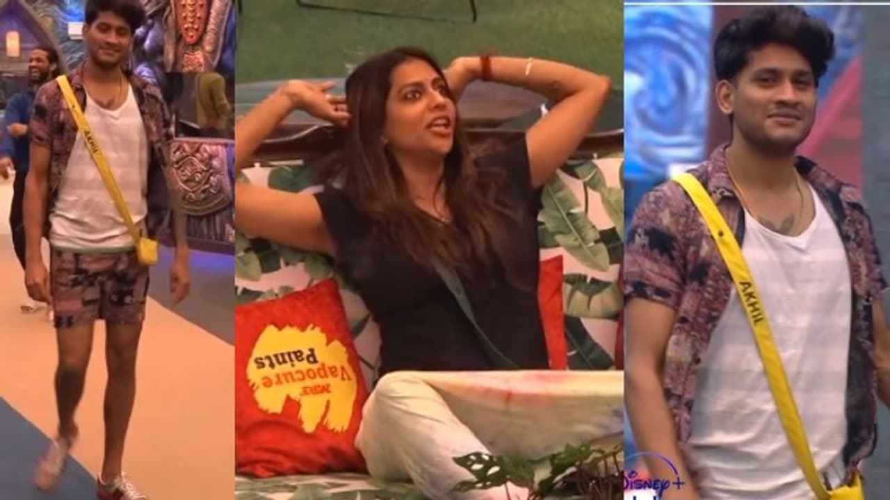 'ഇയാള് മര്യാദയ്ക്ക് ഇരിക്കാൻ നോക്ക്'; ഷോർട്സ് ഇട്ട അഖിലിനോട് ശോഭ 