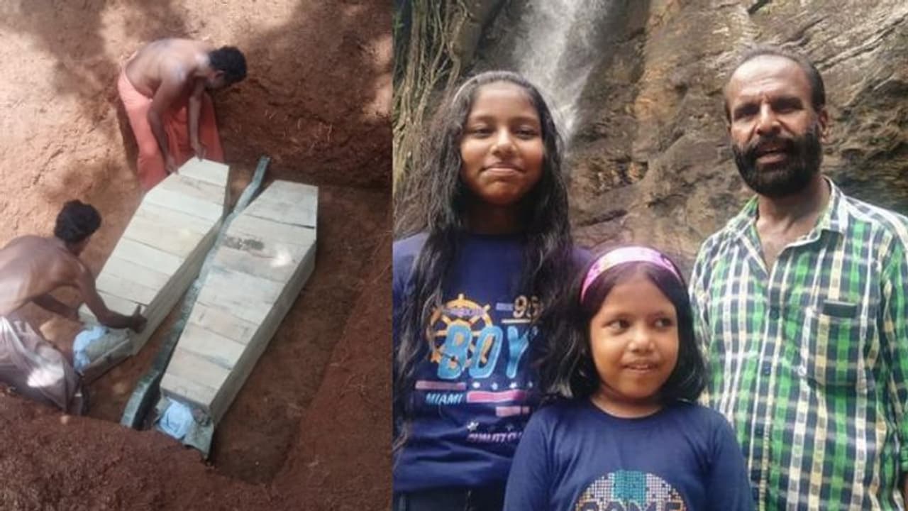 'രണ്ട് പെൺമക്കളെയും കൊന്നതെങ്ങനെയെന്ന് കുറിപ്പെഴുതി വച്ചു'; തൃശൂരിൽ കൊല്ലപ്പെട്ടവരുടെ മൃതദേഹം സംസ്കരിച്ചു 'രണ്ട് പെൺമക്കളെയും കൊന്നതെങ്ങനെയെന്ന് കുറിപ്പെഴുതി വച്ചു'; തൃശൂരിൽ കൊല്ലപ്പെട്ടവരുടെ മൃതദേഹം സംസ്കരിച്ചു