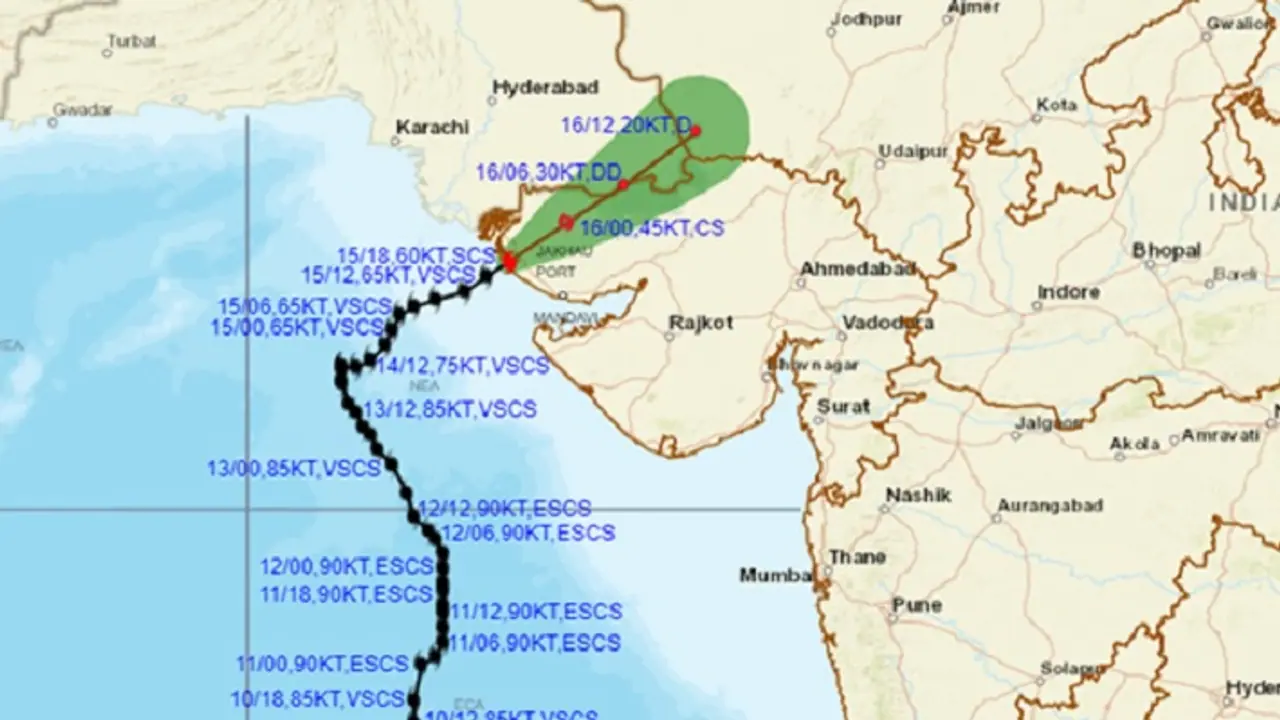 Cyclone Biparjoy leaves trail of destruction in Gujarat, damages power lines in Kutch, uproots trees