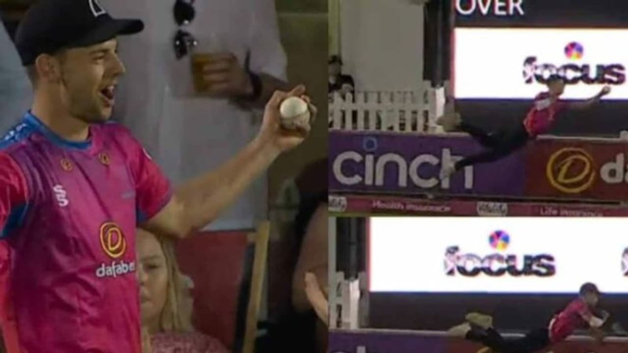 வரலாற்றில் சிறப்பான கேட்ச்: பறந்து பிடித்த இங்கிலாந்து வீரர் பிராட்லி ஹர்ரி: குவியும் பாராட்டுக்கள்! வரலாற்றில் சிறப்பான கேட்ச்: பறந்து பிடித்த இங்கிலாந்து வீரர் பிராட்லி ஹர்ரி: குவியும் பாராட்டுக்கள்!