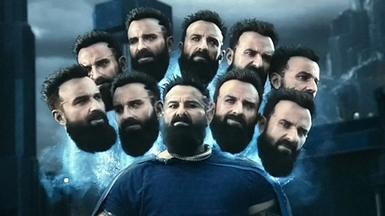 Adipurush: Saif Ali Khan's 10 headed look generates outrageous reactions from netizens Adipurush: Saif Ali Khan's 10 headed look generates outrageous reactions from netizens