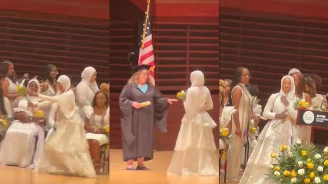 നൃത്തം ചെയ്തതിനു പെൺകുട്ടിക്കു വേദിയിൽവച്ച് സർട്ടിഫിക്കറ്റ് നിഷേധിച്ച് പ്രിൻസിപ്പൽ; വൈറലായി വീഡിയോ നൃത്തം ചെയ്തതിനു പെൺകുട്ടിക്കു വേദിയിൽവച്ച് സർട്ടിഫിക്കറ്റ് നിഷേധിച്ച് പ്രിൻസിപ്പൽ; വൈറലായി വീഡിയോ