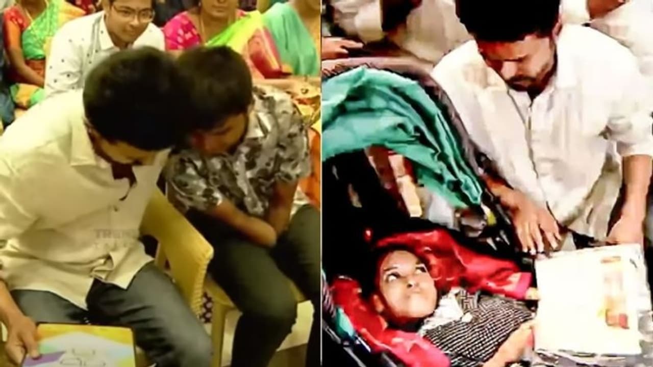 പരിമിതികൾ തടസ്സമല്ല, ആ കുരുന്നുകളെ നെഞ്ചോട് ചേർത്ത് ഇളയ ദളപതി; ഹൃദ്യം ഈ വീഡിയോ