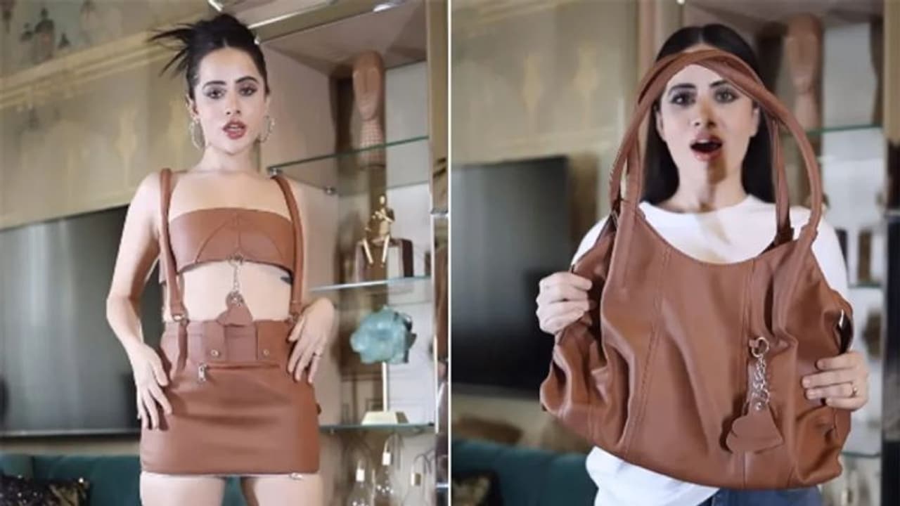 ബാഗ് കൊണ്ട് മിനി ഡ്രസ് തയ്ച്ചു; വീഡ‍ിയോ പങ്കിട്ട് ഉര്‍ഫി...