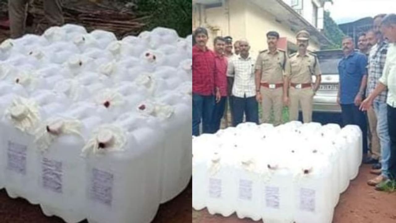 കണ്ണൂരിൽ സംശയാസ്പദ സാഹചര്യത്തിൽ ഇന്നോവ കാർ;1000 ലിറ്റർ സ്പരിറ്റ് വളഞ്ഞിട്ട് പിടികൂടി പൊലീസ്