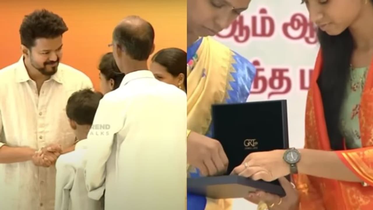 പ്ലസ് ടു വിദ്യാര്‍ത്ഥിനിക്ക് വിജയ് സമ്മാനിച്ച നെക്ലേസിന്‍റെ വില 10 ലക്ഷം? 