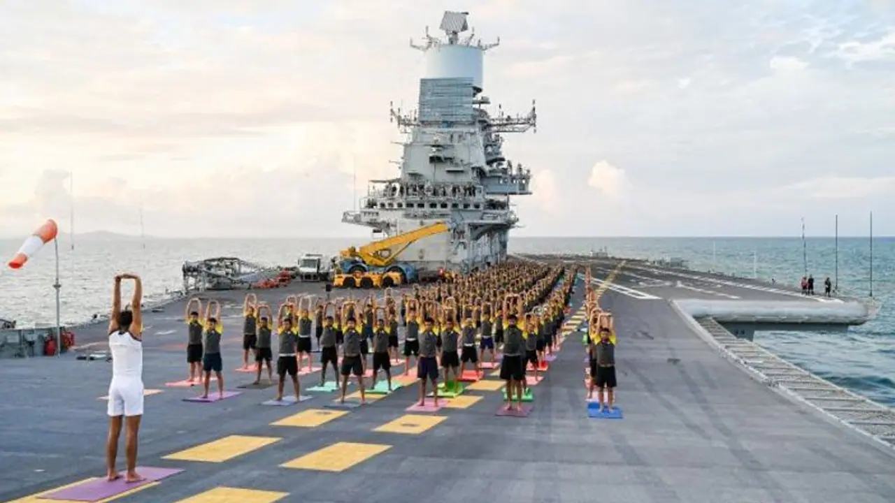 Yoga Day 2023: 19 naval ships, 3500 personnel to form 'Ocean Ring of Yoga' over 35,000 km Yoga Day 2023: 19 naval ships, 3500 personnel to form 'Ocean Ring of Yoga' over 35,000 km