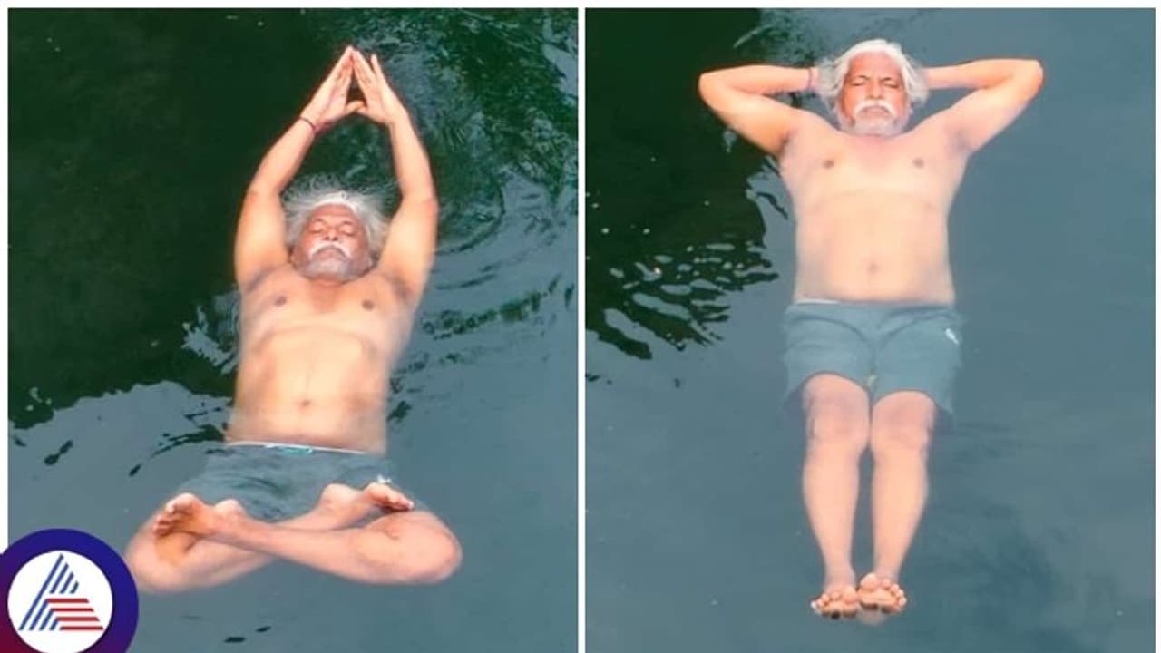 ನೀರಿನ ಮೇಲೆ ಮಲಗಿದ ಯೋಗ ಸಾಧಕ: ಜಲಯೋಗ ನೀವು ಪ್ರಯತ್ನಿಸಬೇಡಿ