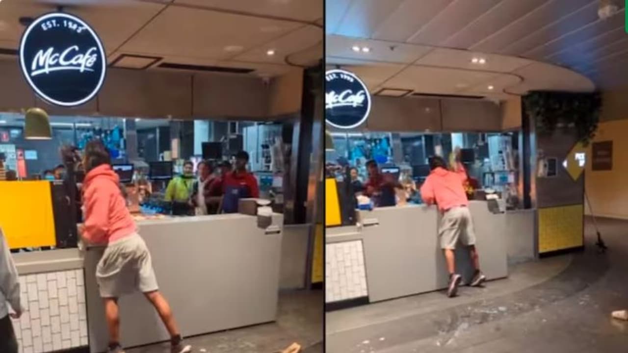 ಗ್ರಾಹಕನ ಮುಖಕ್ಕೆ ಕಾಫಿ ಎರಚಿದ ಮೆಕ್‌ಡೊನಾಲ್ಡ್‌ ಸಿಬ್ಬಂದಿ: ವೀಡಿಯೋ ವೈರಲ್