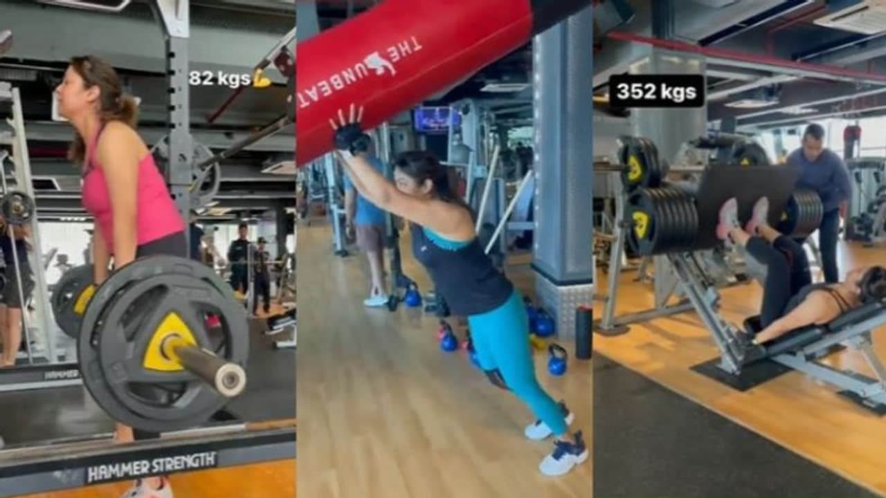 82 கிலோ முதல்... 352 கிலோ வரை..! 45 வயதிலும் ஒர்கவுட்டில் அசால்ட் செய்யும் ஜோதிகா! வெறித்தனமான வீடியோ!