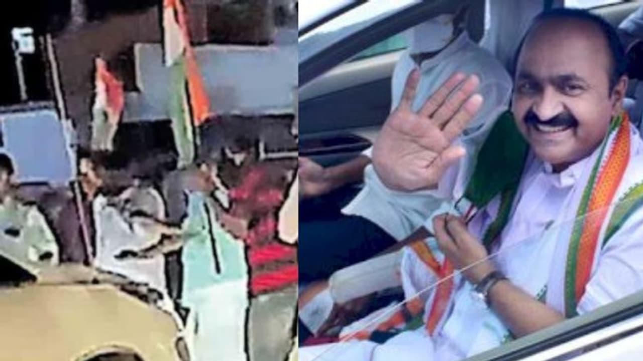 സുധാകരന്റെ അറസ്റ്റ്; മന്ത്രിയുടെ കാറെന്ന് തെറ്റിദ്ധരിച്ച് കോൺഗ്രസുകാർ ഇന്നോവ തടഞ്ഞു, അകത്ത് പ്രതിപക്ഷ നേതാവ് സുധാകരന്റെ അറസ്റ്റ്; മന്ത്രിയുടെ കാറെന്ന് തെറ്റിദ്ധരിച്ച് കോൺഗ്രസുകാർ ഇന്നോവ തടഞ്ഞു, അകത്ത് പ്രതിപക്ഷ നേതാവ്