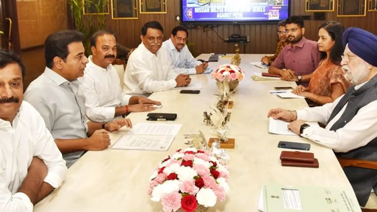 కేంద్రమంత్రి హర్దీప్ సింగ్ పూరితో మంత్రి కేటీఆర్, బీఆర్ఎస్ ఎంపీల భేటీ.. వీటిపైనే చర్చ