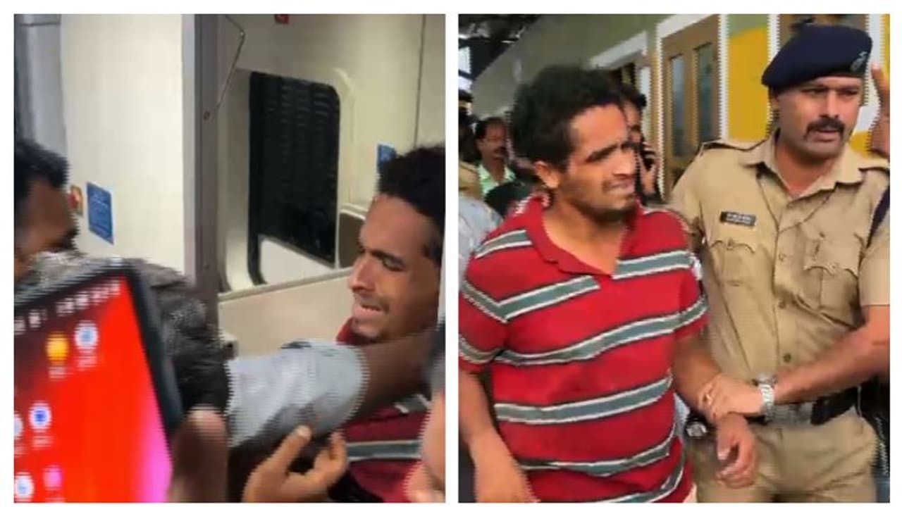 ലോക്ക് പൊളിച്ചു പുറത്തു കടത്തി; വന്ദേഭാരതിലെ യാത്രക്കാരനെ ചോദ്യം ചെയ്യുന്നു ലോക്ക് പൊളിച്ചു പുറത്തു കടത്തി; വന്ദേഭാരതിലെ യാത്രക്കാരനെ ചോദ്യം ചെയ്യുന്നു