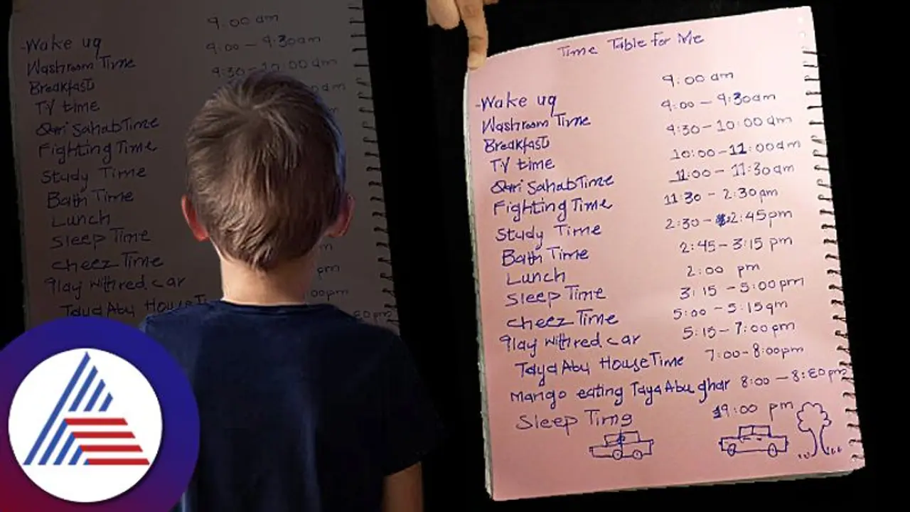 ఆరేళ్ల పిల్లాడి టైమ్ టేబుల్... ఎంత గొప్ప ప్లానింగ్, కానీ..!
