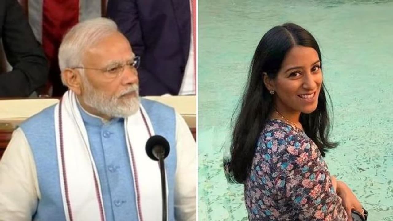 பிரதமர் மோடியிடம் கேள்வி கேட்ட பெண் பத்திரிக்கையாளர்.. 9 ஆண்டுகளில் 1 முறை.! திடீர் சிக்கல் பரபரப்பு பிரதமர் மோடியிடம் கேள்வி கேட்ட பெண் பத்திரிக்கையாளர்.. 9 ஆண்டுகளில் 1 முறை.! திடீர் சிக்கல் பரபரப்பு