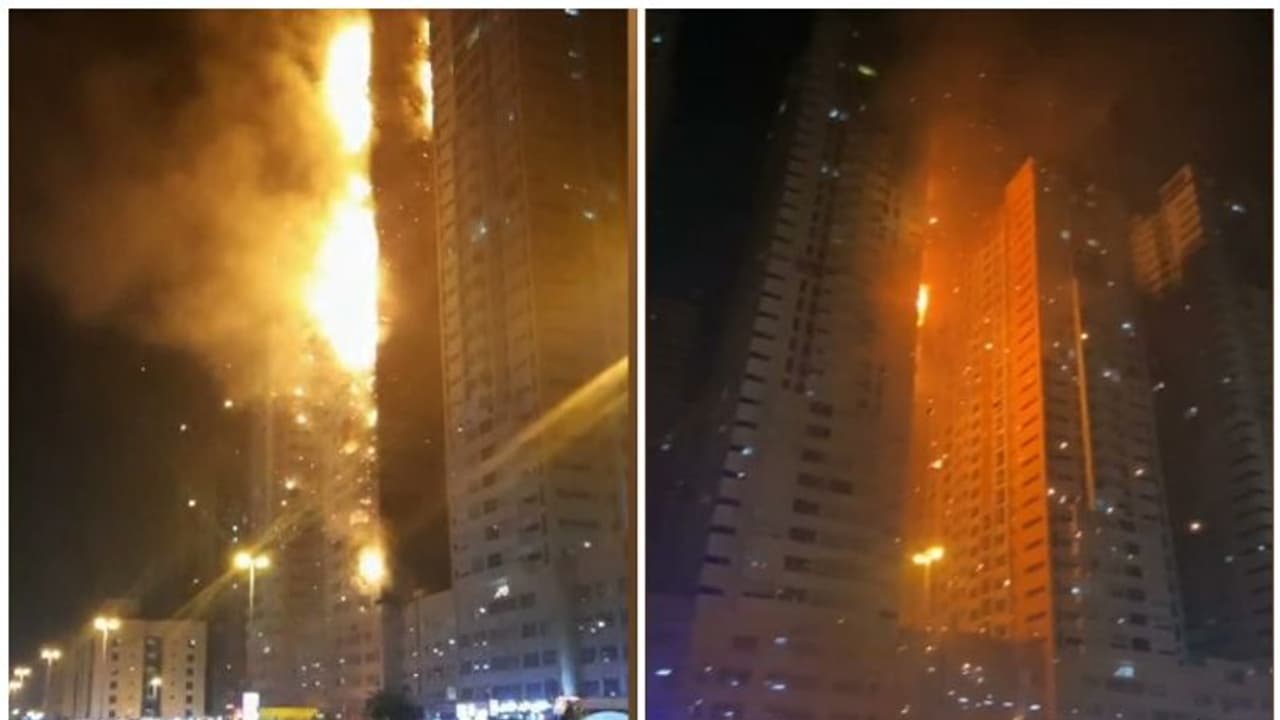 അജ്മാനിൽ ഫ്ലാറ്റ് സമുച്ചയത്തിൽ തീപിടിത്തം; മലയാളികൾ അടക്കം നൂറുകണക്കിന് കുടുംബങ്ങളെ ഒഴിപ്പിച്ചു അജ്മാനിൽ ഫ്ലാറ്റ് സമുച്ചയത്തിൽ തീപിടിത്തം; മലയാളികൾ അടക്കം നൂറുകണക്കിന് കുടുംബങ്ങളെ ഒഴിപ്പിച്ചു