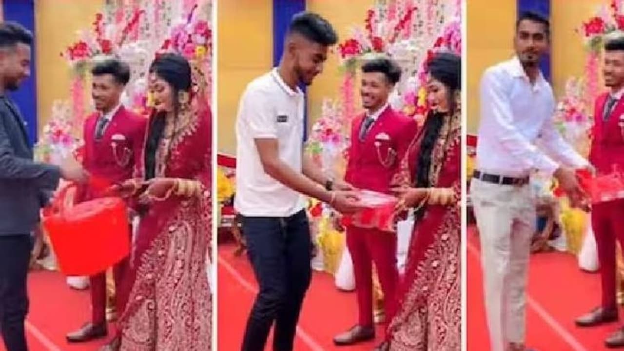 ബക്കറ്റ് മുതൽ പാൽക്കുപ്പി വരെ; വിവാഹദിനത്തിൽ വരന്റെ സുഹൃത്തുക്കൾ നൽകിയ സമ്മാനങ്ങൾ കണ്ട് അമ്പരന്ന് വധു