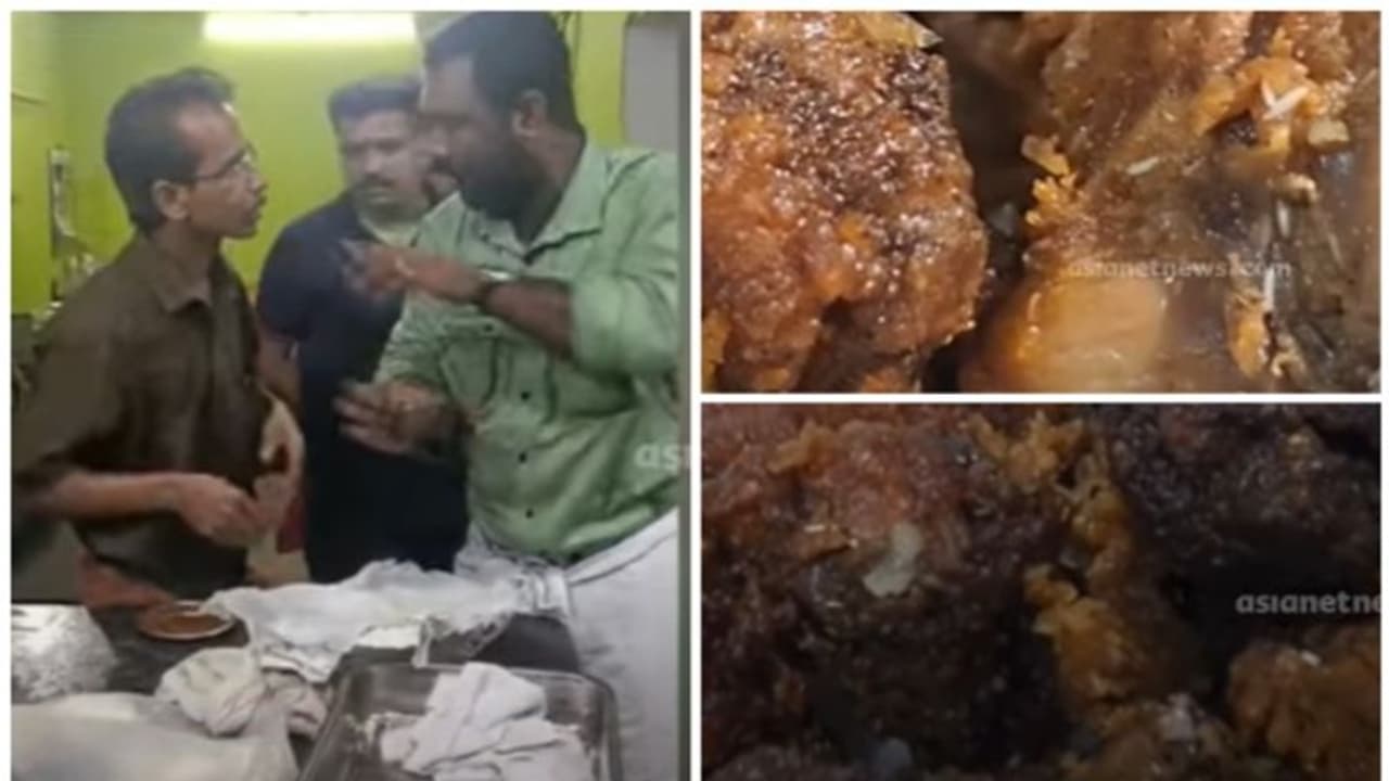 തട്ടുകടയിൽ വിളമ്പിയ ചിക്കനിൽ പുഴുവിനെ കണ്ടെത്തി 