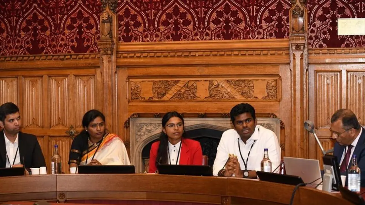 ஈழத் தமிழர் பிரச்சினையை கையில் எடுக்கும் அண்ணாமலை! பிரிட்டன் நாடாளுமன்றத்தில் பேச்சு! ஈழத் தமிழர் பிரச்சினையை கையில் எடுக்கும் அண்ணாமலை! பிரிட்டன் நாடாளுமன்றத்தில் பேச்சு!