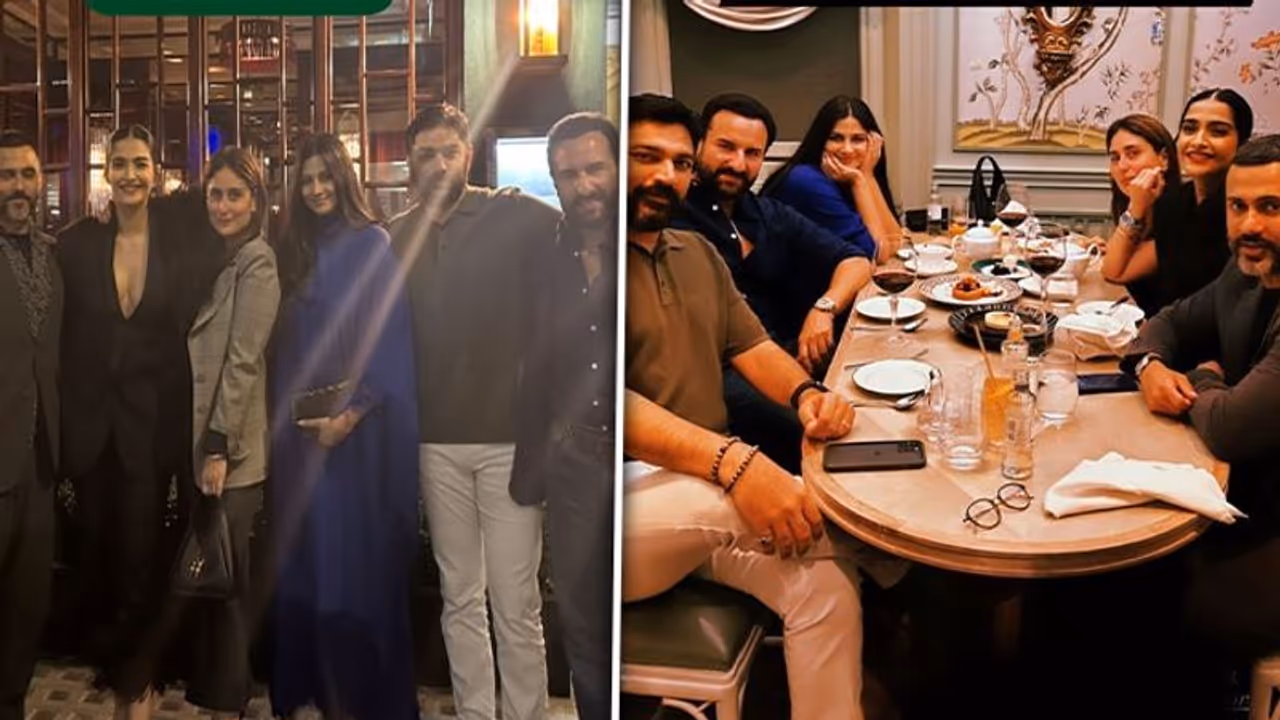 Sonam Kapoor, Anand Ahuja enjoy dinner date with Kareena Kapoor Saif Ali Khan, Rhea Kapoor Karan Boolani Sonam Kapoor, Anand Ahuja enjoy dinner date with Kareena Kapoor Saif Ali Khan, Rhea Kapoor Karan Boolani