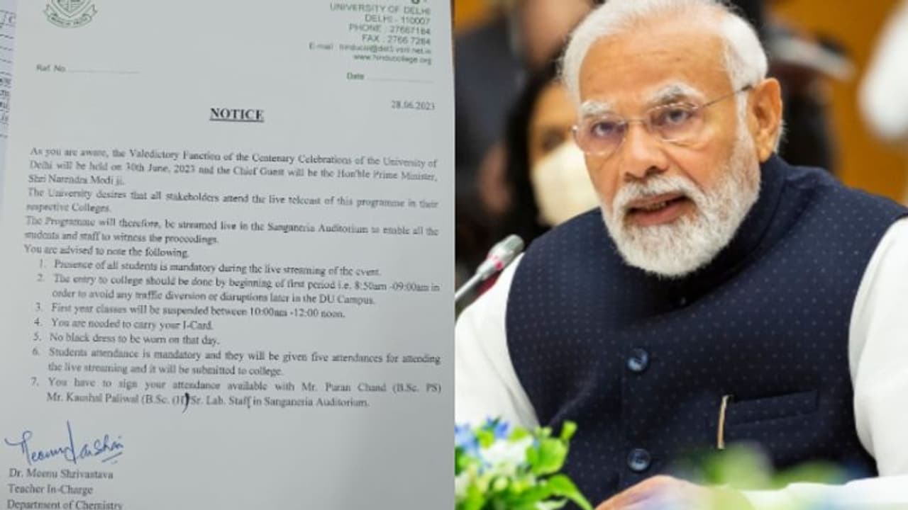 മോദിയുടെ പരിപാടിയില് കറുത്ത വസ്ത്രത്തിന് വിലക്ക്, വിവാദ നിര്ദേശവുമായി ഡല്ഹി സര്വ്വകലാശാല മോദിയുടെ പരിപാടിയില് കറുത്ത വസ്ത്രത്തിന് വിലക്ക്, വിവാദ നിര്ദേശവുമായി ഡല്ഹി സര്വ്വകലാശാല