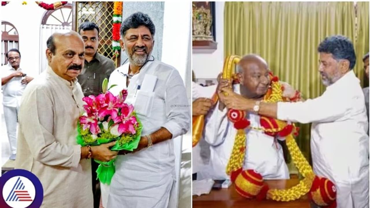 ರಾಜ್ಯದ ಎಲ್ಲ ಮಾಜಿ ಸಿಎಂಗಳ ಅನುಭವ ಕೇಳಿದ ಡಿ.ಕೆ. ಶಿವಕುಮಾರ್, ಇದರ ಗೂಡಾರ್ಥವೇನು? ರಾಜ್ಯದ ಎಲ್ಲ ಮಾಜಿ ಸಿಎಂಗಳ ಅನುಭವ ಕೇಳಿದ ಡಿ.ಕೆ. ಶಿವಕುಮಾರ್, ಇದರ ಗೂಡಾರ್ಥವೇನು?