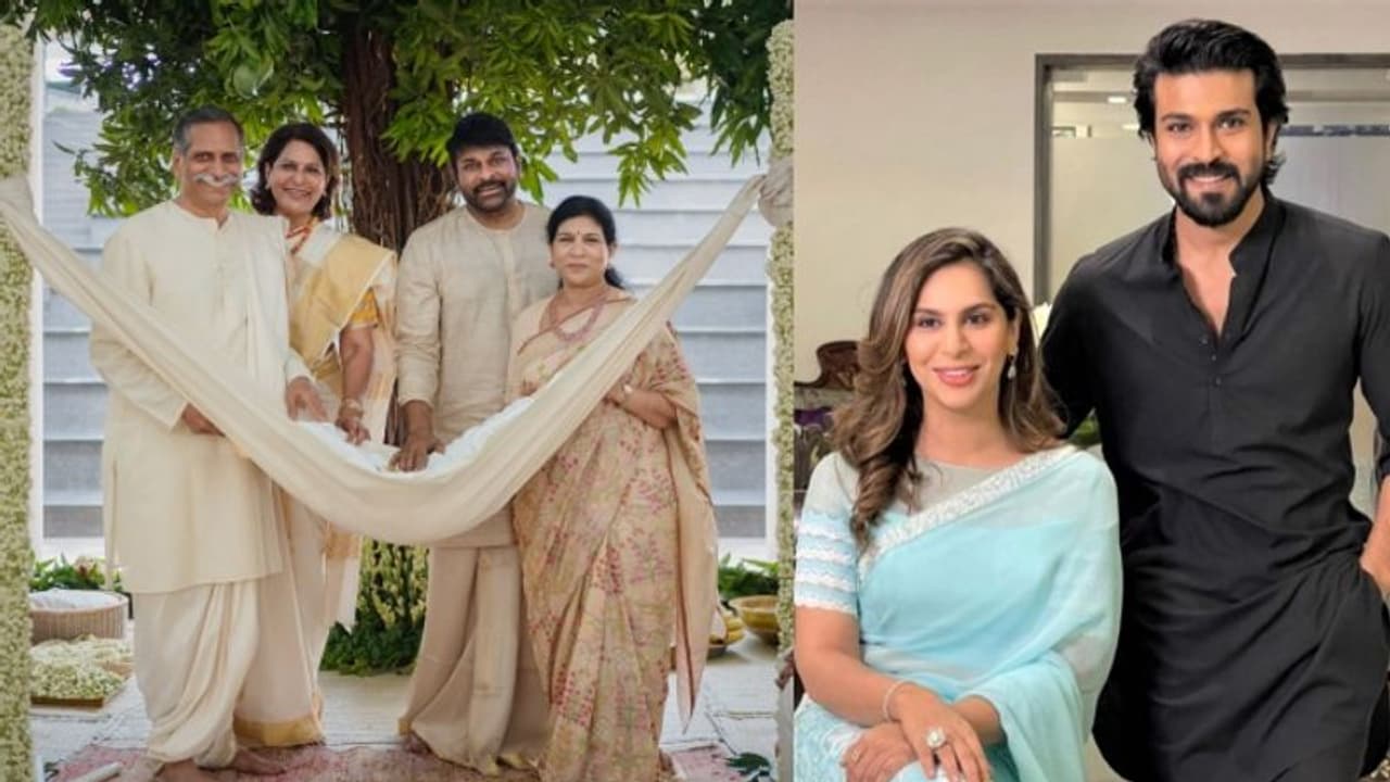 രാം ചരണിന്‍റെ മകളുടെ പേര് 'ക്ലിന്‍ കാര'; അര്‍ഥം വിശദീകരിച്ച് ചിരഞ്ജീവി