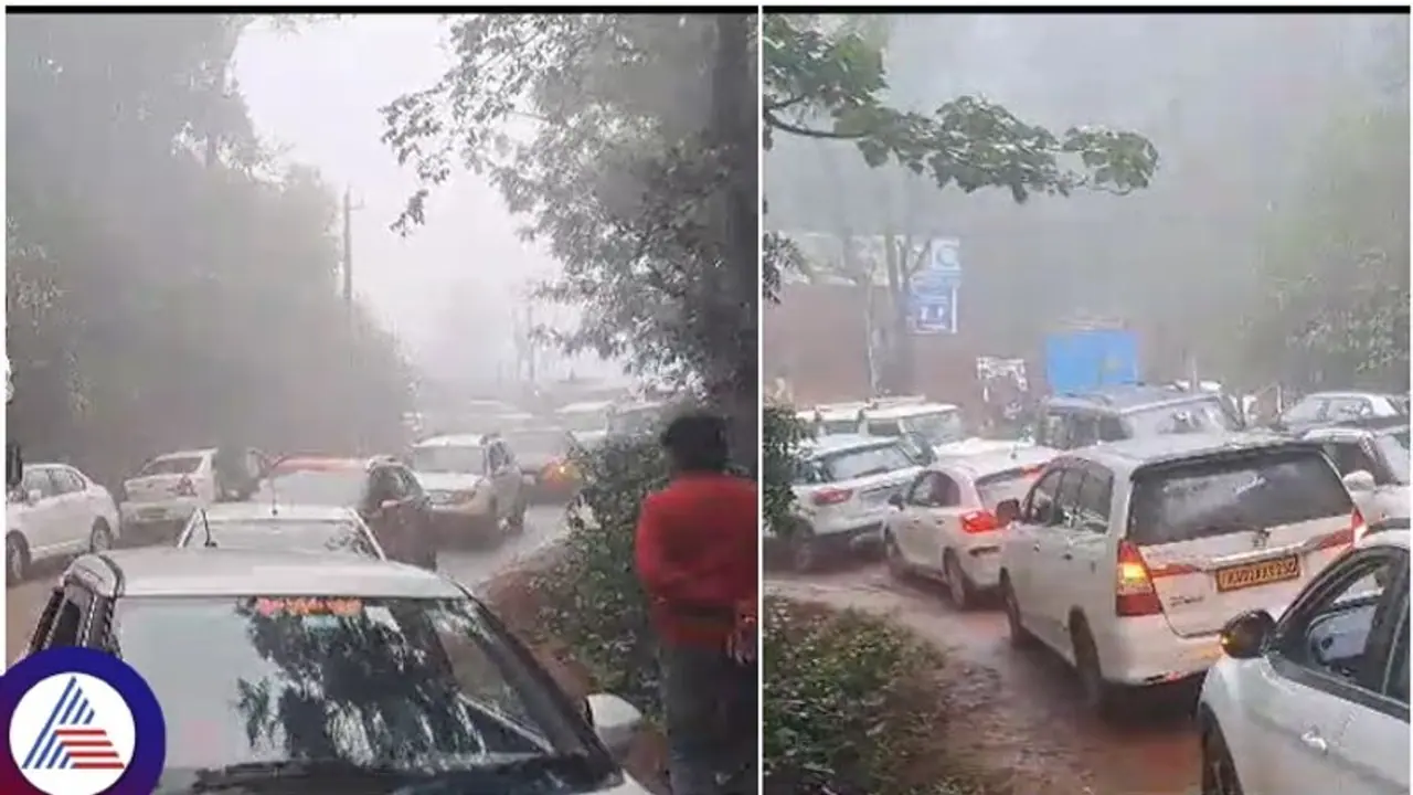 Tourists banned from visiting Mullayanagiri in Chikkamagaluru over landslide, hefty rainfall