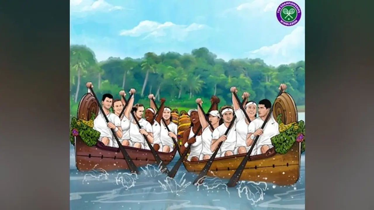 Wimbledon showcases captivating poster featuring Kerala's snake boat race Wimbledon showcases captivating poster featuring Kerala's snake boat race