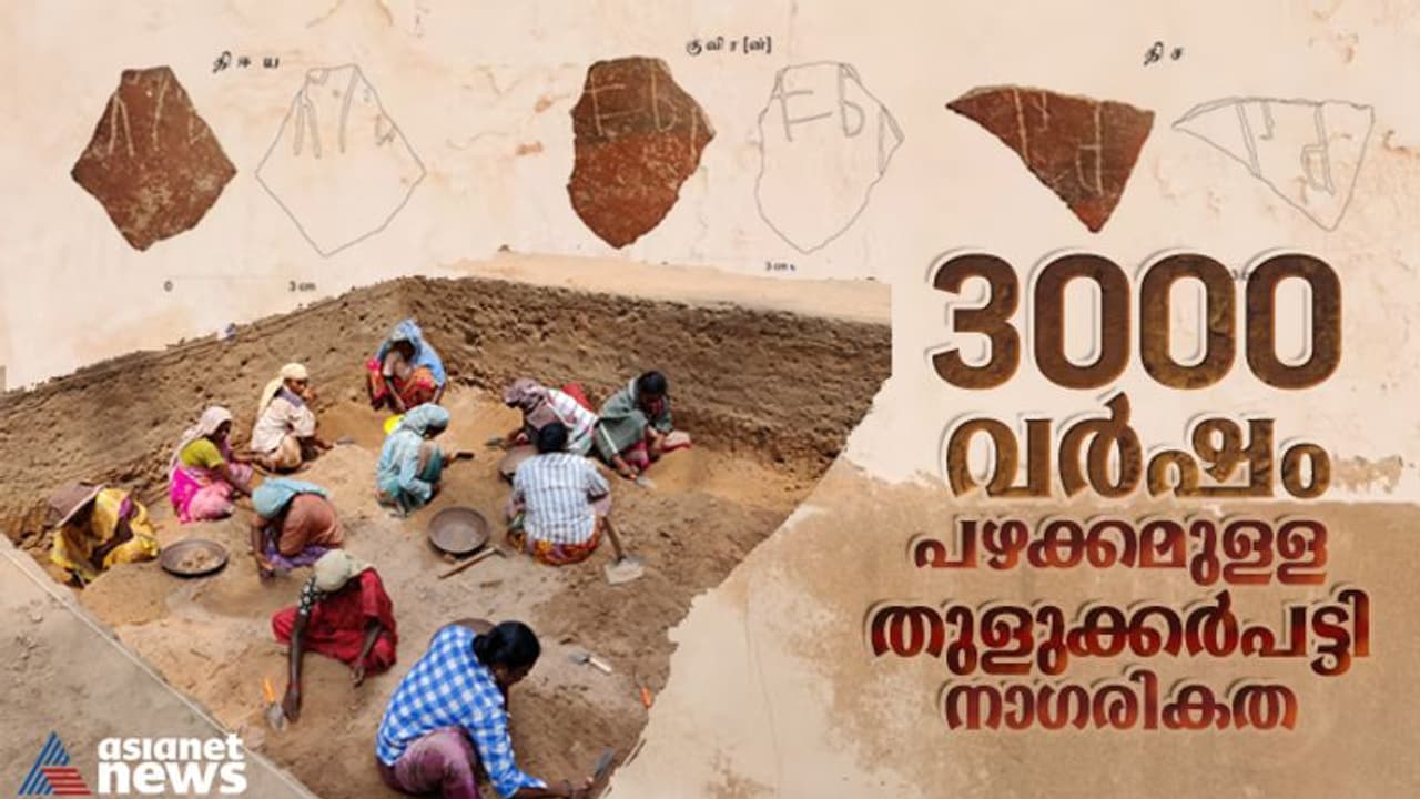 തുളുക്കാർപട്ടി നാഗരികതയ്ക്ക് പഴക്കം 3000 ബിസി വരെ; മണ്‍പാത്രങ്ങളില്‍ 'പുലി', 'തീ' എന്നീ തമിഴ് വാക്കുകള്‍ !