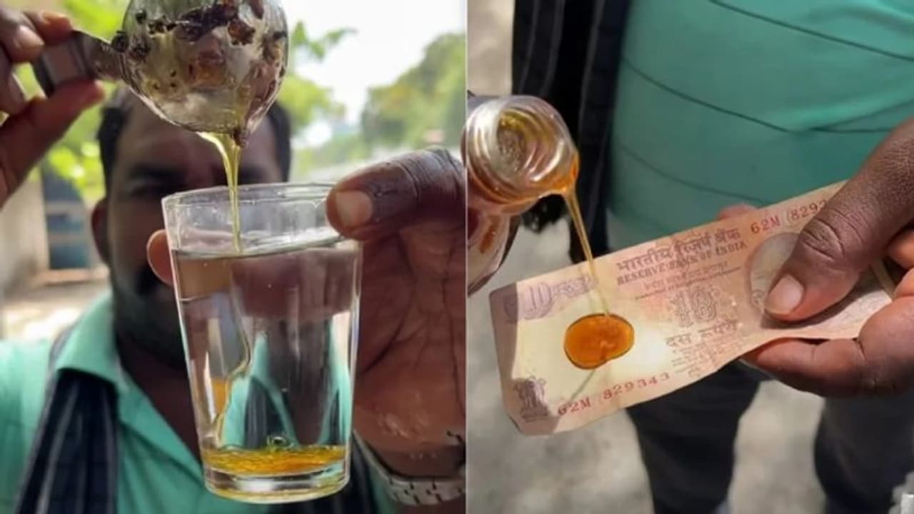 തേൻ ശുദ്ധമാണോ എന്നറിയാൻ ഒരു 'ട്രിക്ക്'; രസകരമായ വീഡിയോ നോക്കൂ